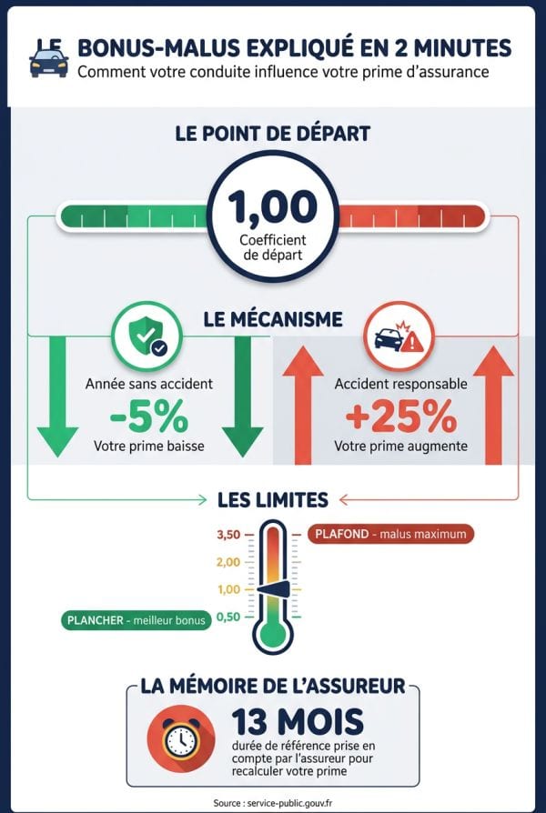 Le bonus-malus en bref : comprendre le mécanisme en 2 minutes