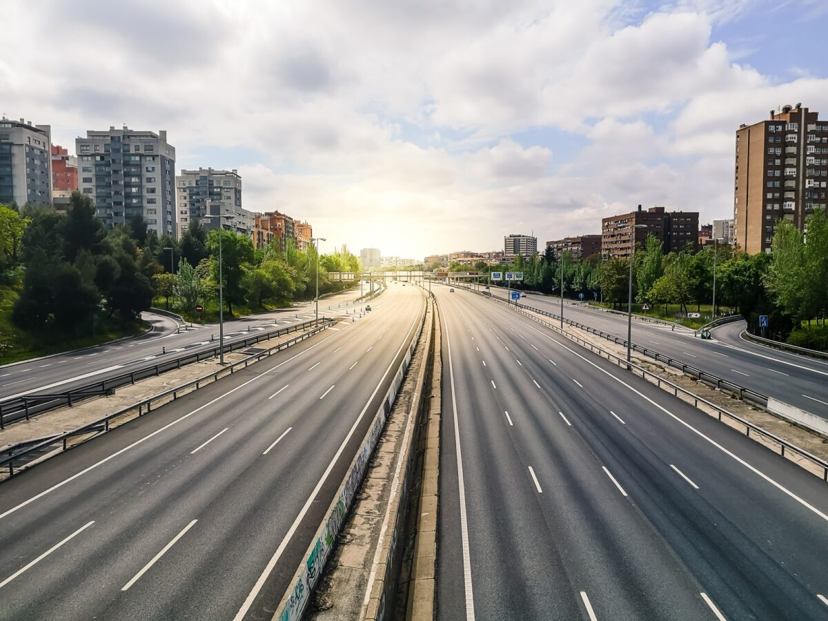 Autoroute M30 vide à Madrid