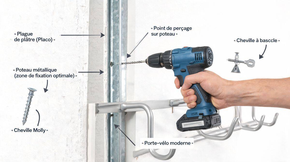 Comment installer un râtelier mural sur du plâtre ?