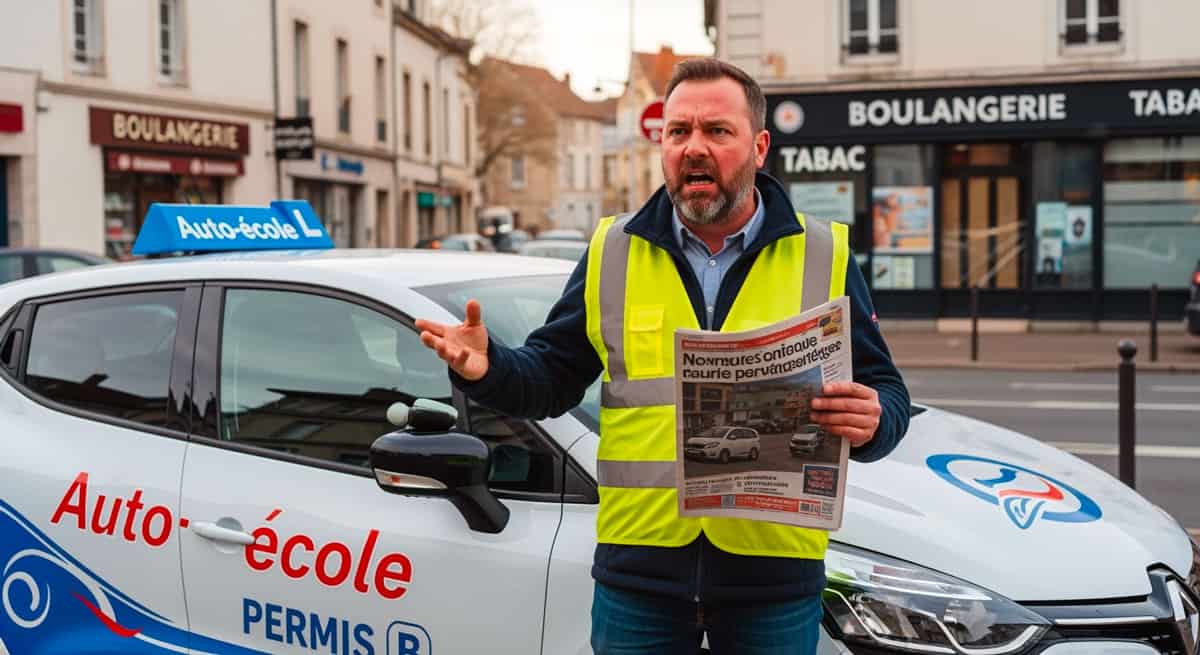 Instructeur auto-école en colère