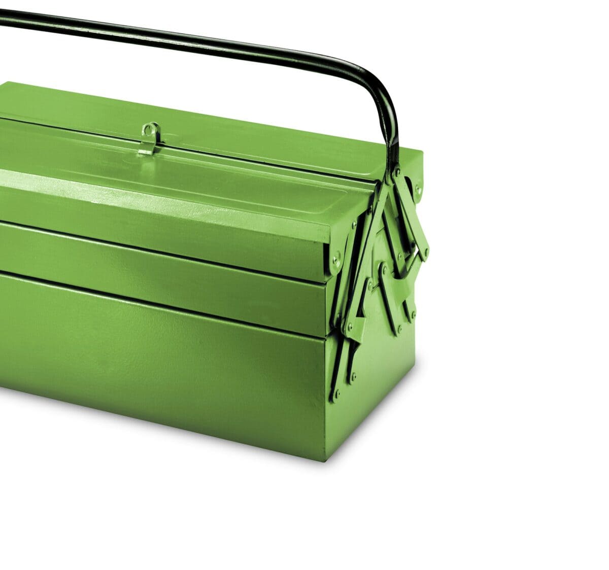 mechanic's basic tool box with set of spanner