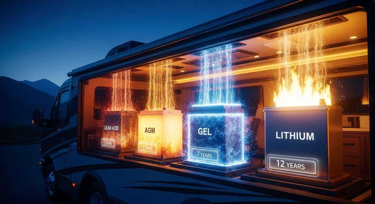 Quelle est la durée de vie moyenne d’une batterie cellule camping car selon son type ?