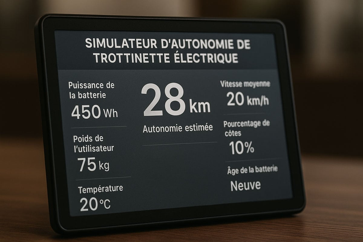Simulateur d'autonomie de batterie de trottinette